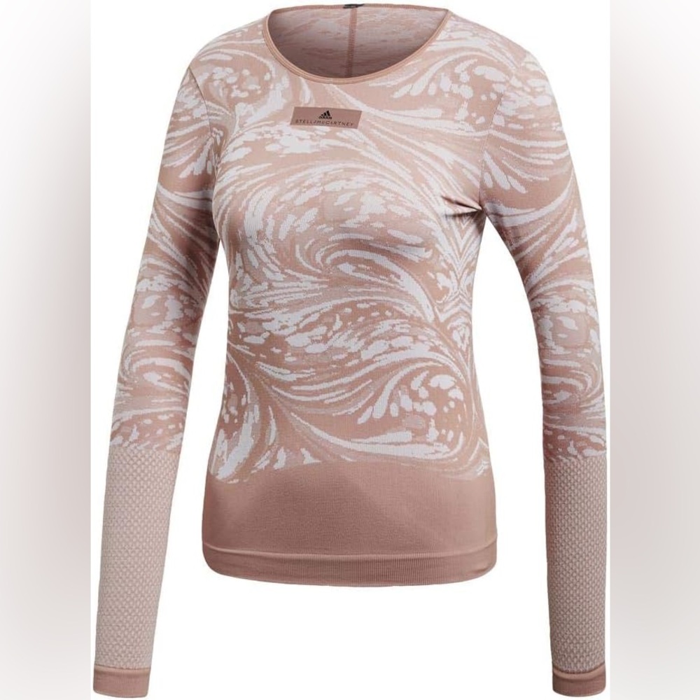 adidas Stella McCartney Peach Marbled Long Sleeve Top